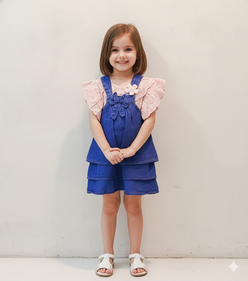 Girls Denim Frock